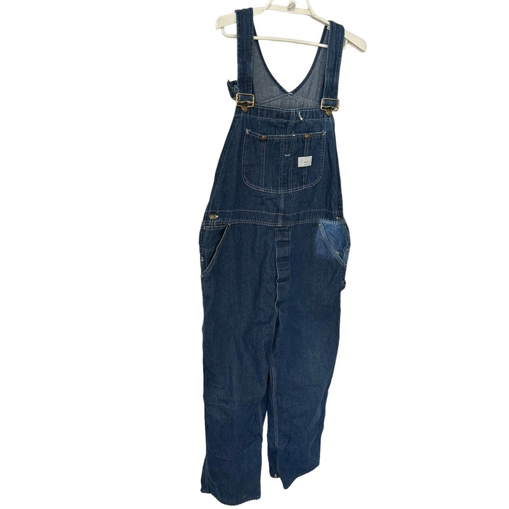 Sears Vintage Men's Trademark Perma-Prest Bib Overalls Size 42X31 GUC‎